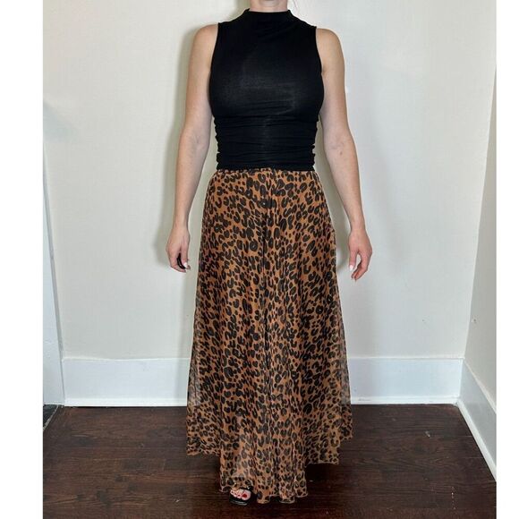 Other Dresses & Skirts - 100% Silk Animal Print Maxi Skirt Fits like Size Small/Medium